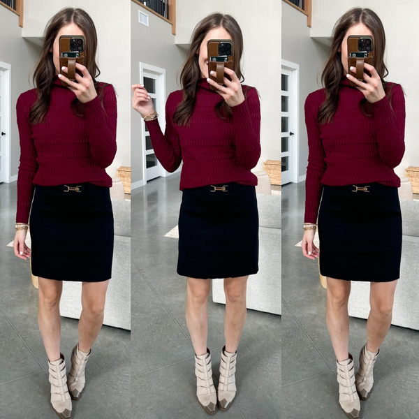 Rivi Mock Neck [burgundy]