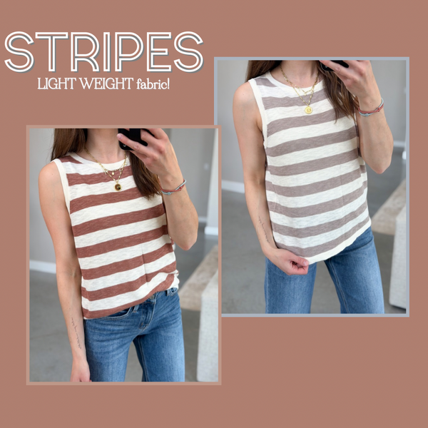 Summa Knit Stripe Tanks