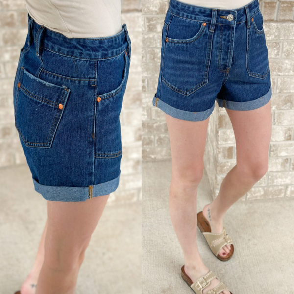 Western Round Up Shorts [medium wash & dark wash]
