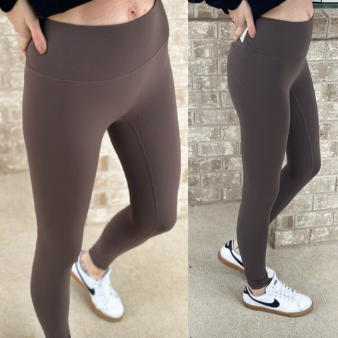 Dark Mocha Fleece Leggings