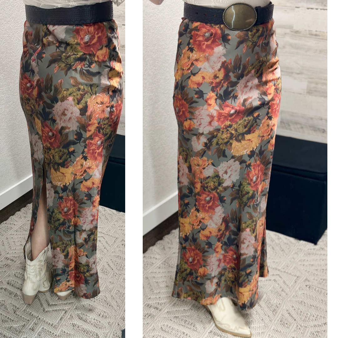 Gabbi Floral Maxi Skirt [S-3X]