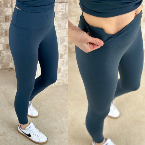 Incline Butter Soft Leggings [Dark Teal & Evergreen]