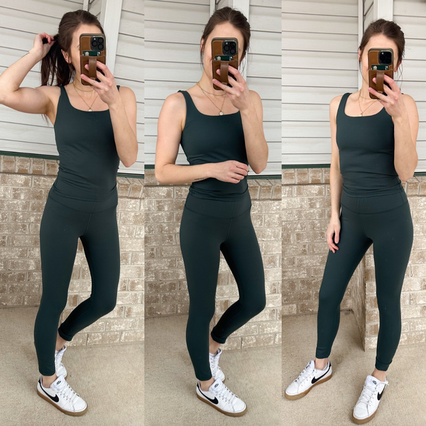 Incline Butter Soft Leggings [Dark Teal & Evergreen]