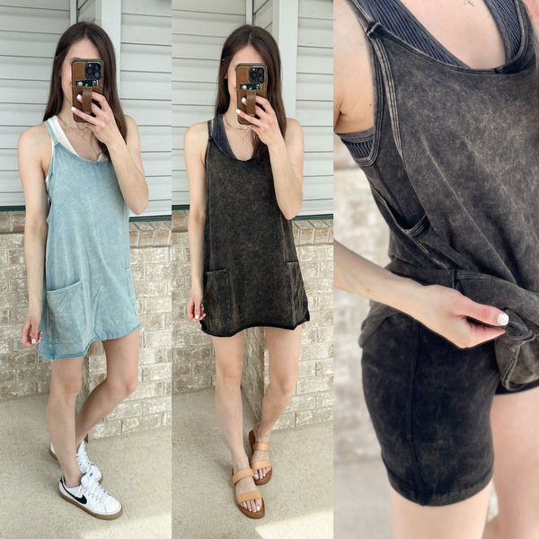 Summer Romper Dress [black & blue]