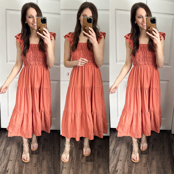 Amee Coral Dress