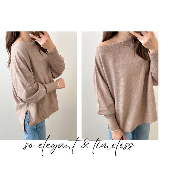 Timeless Bliss Off Shoulder Knit