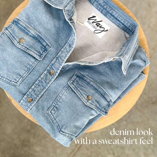 Denim Look Sweatshirt Feel