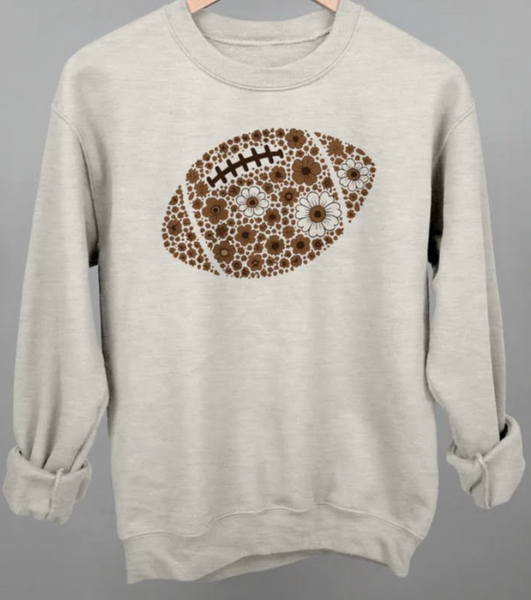 Floral Football Standard CREWneck