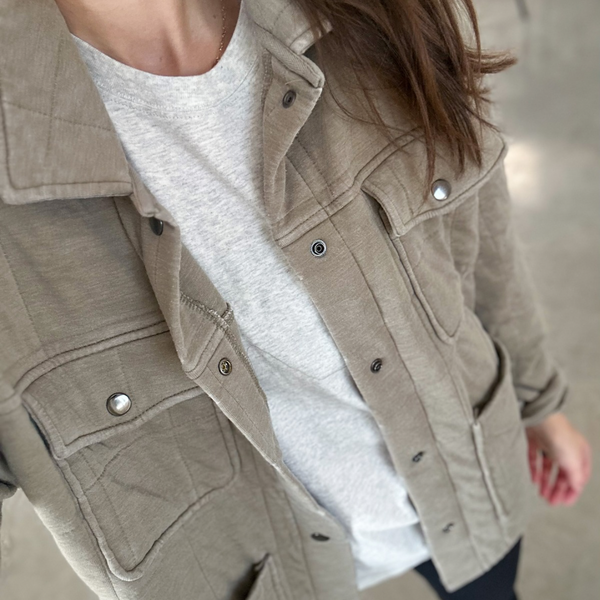 Light Quilted Olive Jacket [ready in 1-2 weeks!]