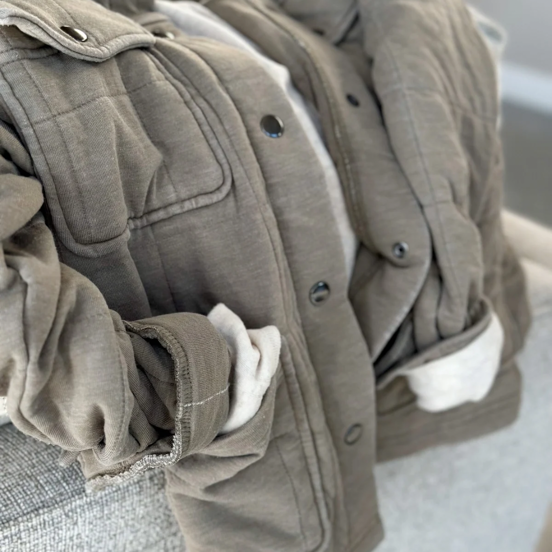 Light Quilted Olive Jacket [ready in 1-2 weeks!]