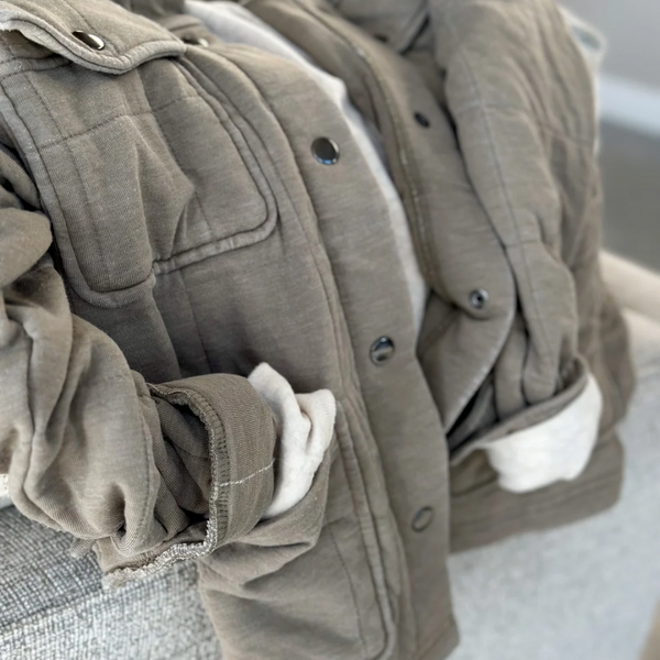 Light Quilted Olive Jacket [ready in 1-2 weeks!]