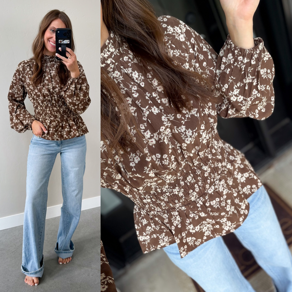 Winnie Bow Neck Peplum Top
