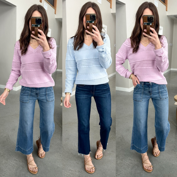 Butter Knit Crochet Vibes Top