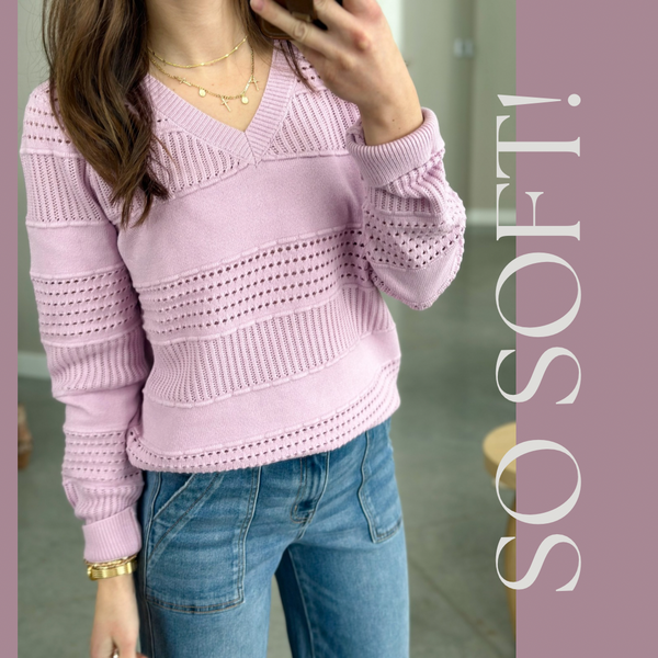 Butter Knit Crochet Vibes Top