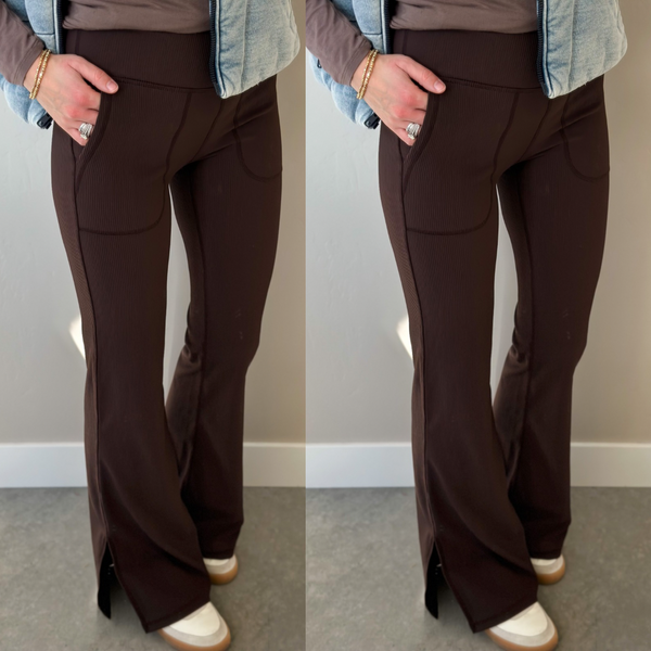 Lou Ribbed Flare Leggings