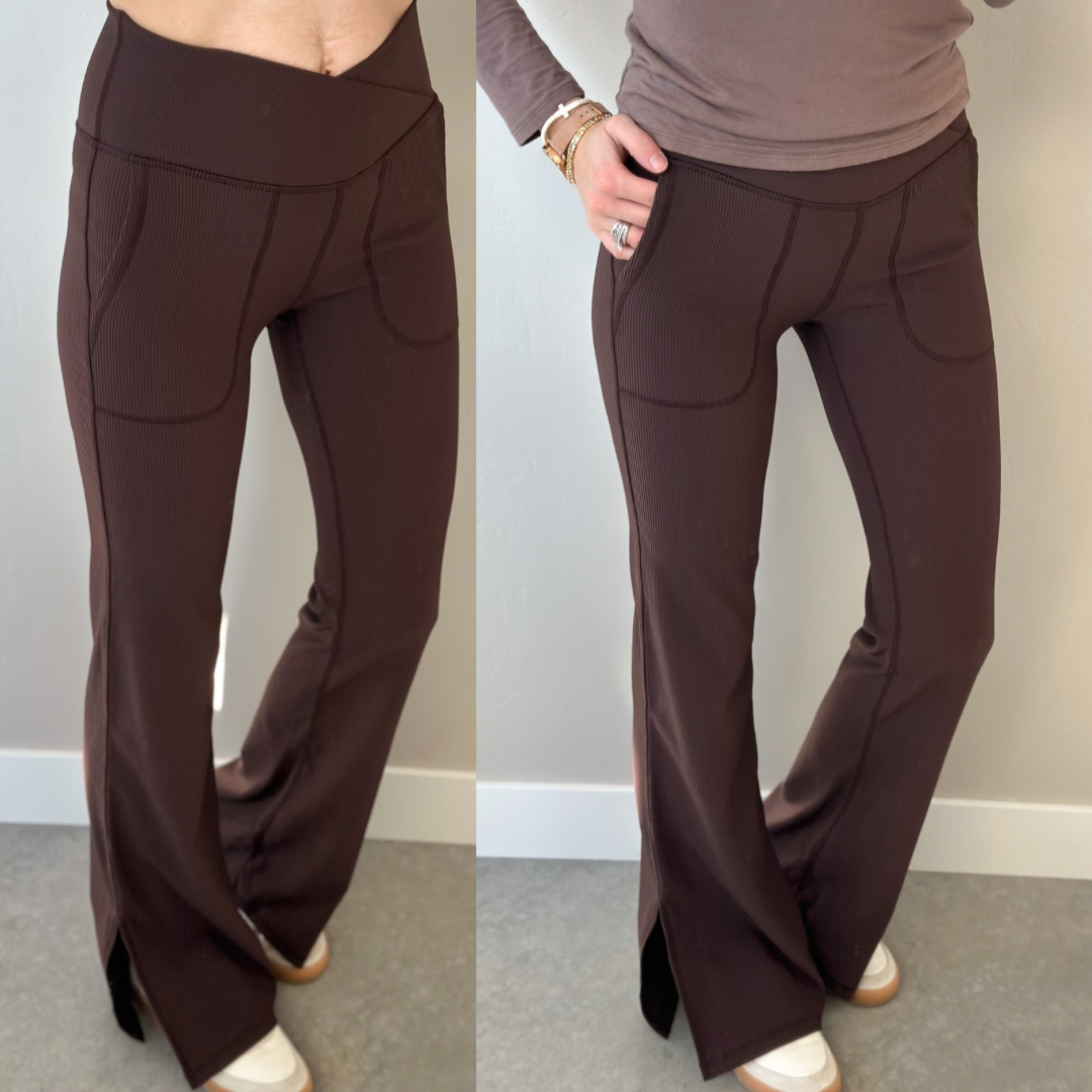 Lou Ribbed Flare Leggings
