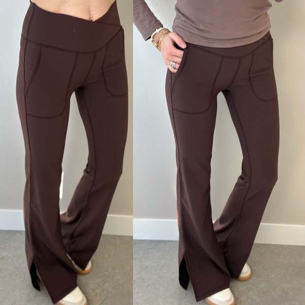 Lou Ribbed Flare Leggings