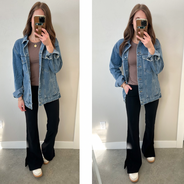 Tie Back Denim Jacket