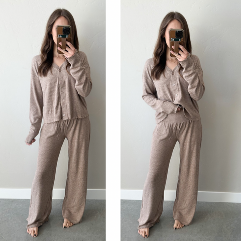 Deluxe Luxurious Thick Ribbed Pj SET [top & bottom included!]