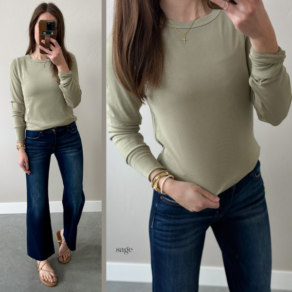 Breya Micro Ribbed Long Sleeve [4 colors]