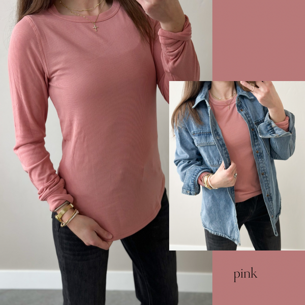 Breya Micro Ribbed Long Sleeve [4 colors]