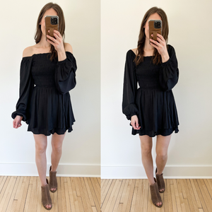 No Regrets Black Romper