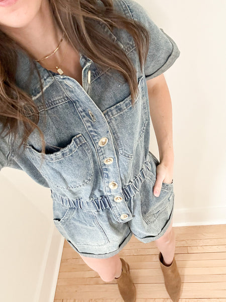 Kya Denim Romper