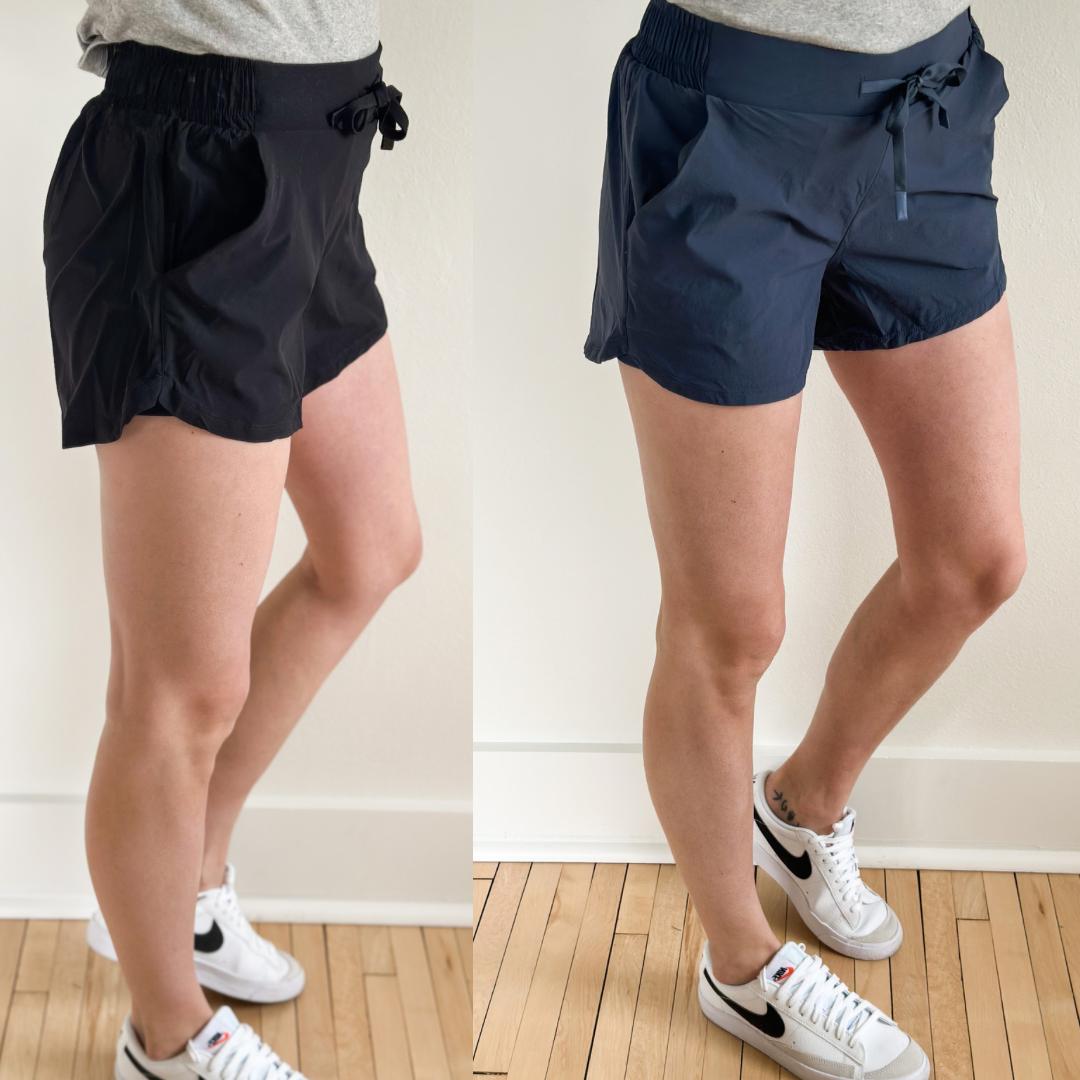 Right on Track Shorts [Black & Navy]