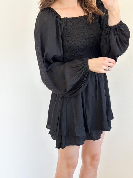 No Regrets Black Romper